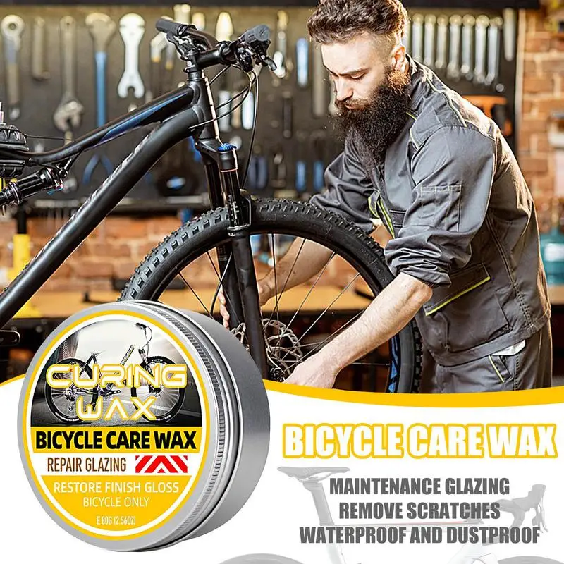 Bicycle Maintenance Wax Anti-Dirt Mountain Bike Lubricant Car Body Scratch Paint Polishing Solid Wax Bicycle Refurbished bicycle maintenance wax