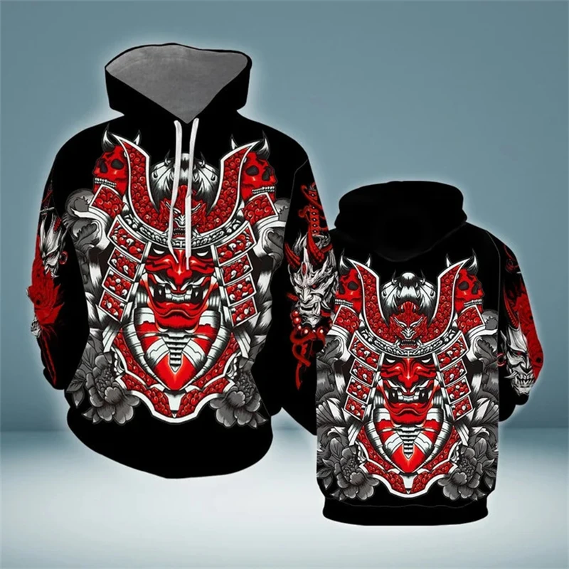 thumbnail image 1 of Nueva sudadera con capucha para hombre, con estampado 3D de samurái japonés, moda urbana, sudaderas con capucha de manga larga, chaqueta informal, pulóveres, abrigo para exteriores, 1 of 4