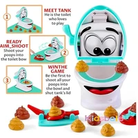 Shoot The Poop Funny Family Game Funny Party Toy Christmas Gift Fast And Frenzied Flushing  Poop Toilet Parent-Child Game Set 2