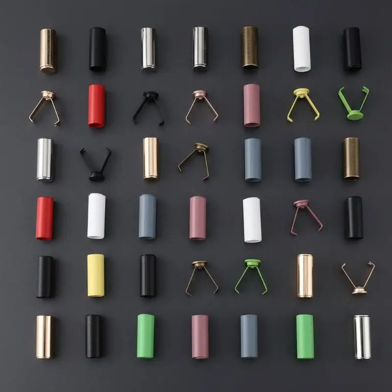 20개 DIY 랜야드 액세서리 금속 로프 엔드 스토퍼 버튼 코드 엔드 락 캡 걸이형 벨 버클 (가방, 신발, 의류용)