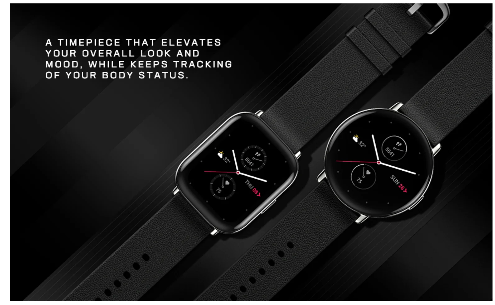 Amazfit Zepp E Circle 5 ATM Waterproof Ultra Slim Bezel Less Smartwatch