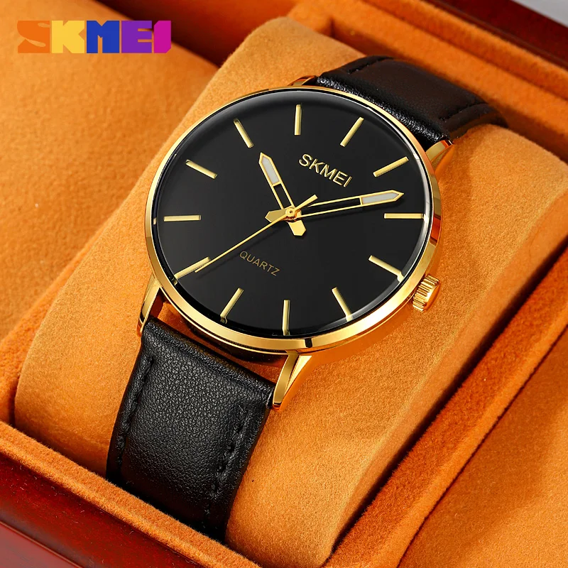 SKMEI Fashion Luxury Quartz Man Watch Sport Casual Waterproof Wristwatch For Men Simple Dial Original Design Youth Male Clock