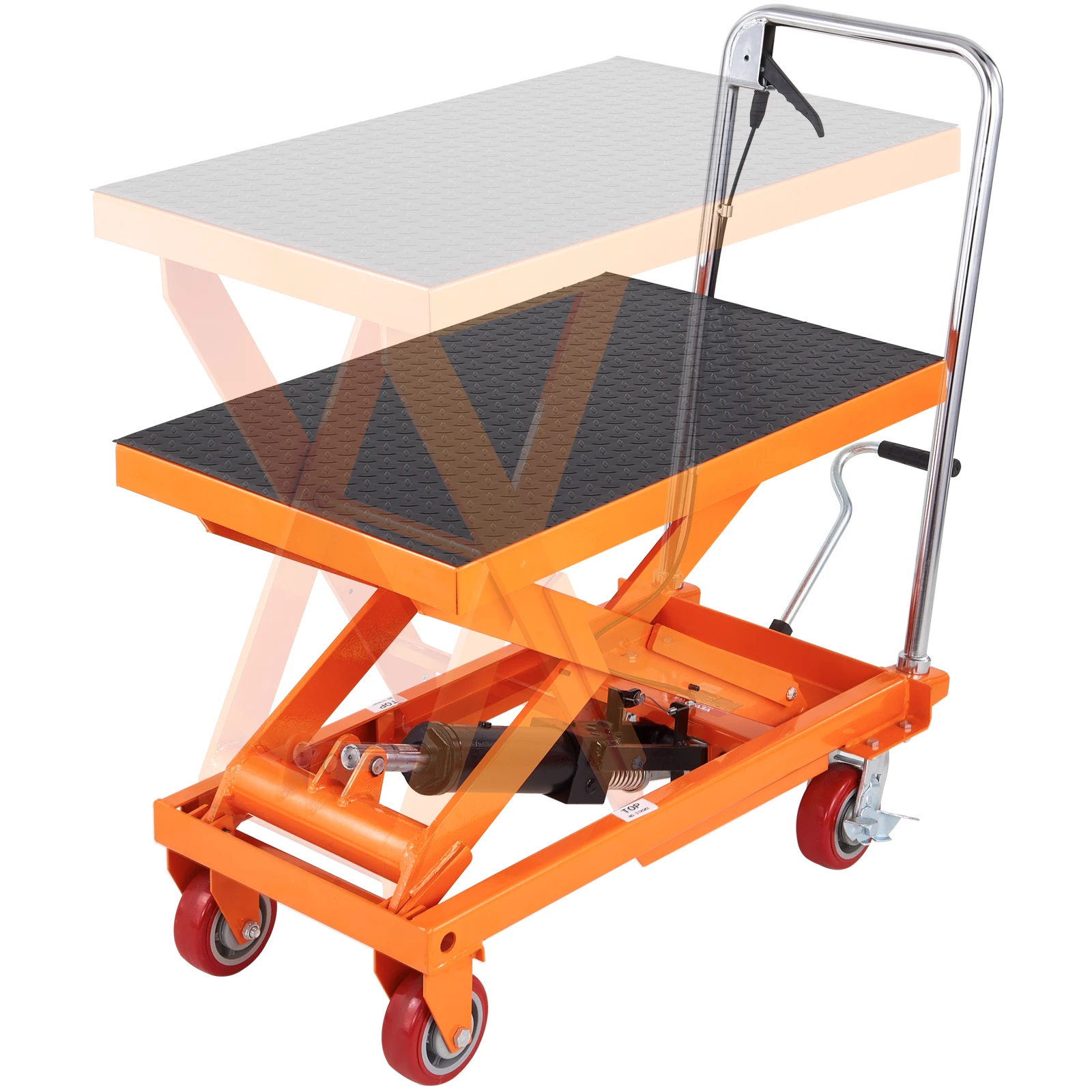 Manual Hydraulic Lift Table Cart with 1100lbs Capacity