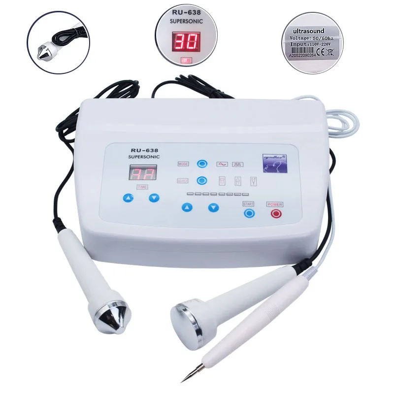 3 In 1 Ultrasonic Beauty Meter Skin Lift Anti Aging Vibrating Massager Blemish Freckle Remover Facial Skin Care Tool