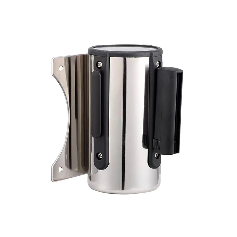 Stainless Steel Retractable Belt Wall Mount Ribbon Barrier Tape Crowd Control Outdoor Sport Stanchion Queue 2m/3M/5m WEY JIOIN