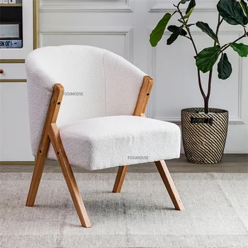 Nordic Simple Lambswool Living Room Chairs Living Room Furniture 1