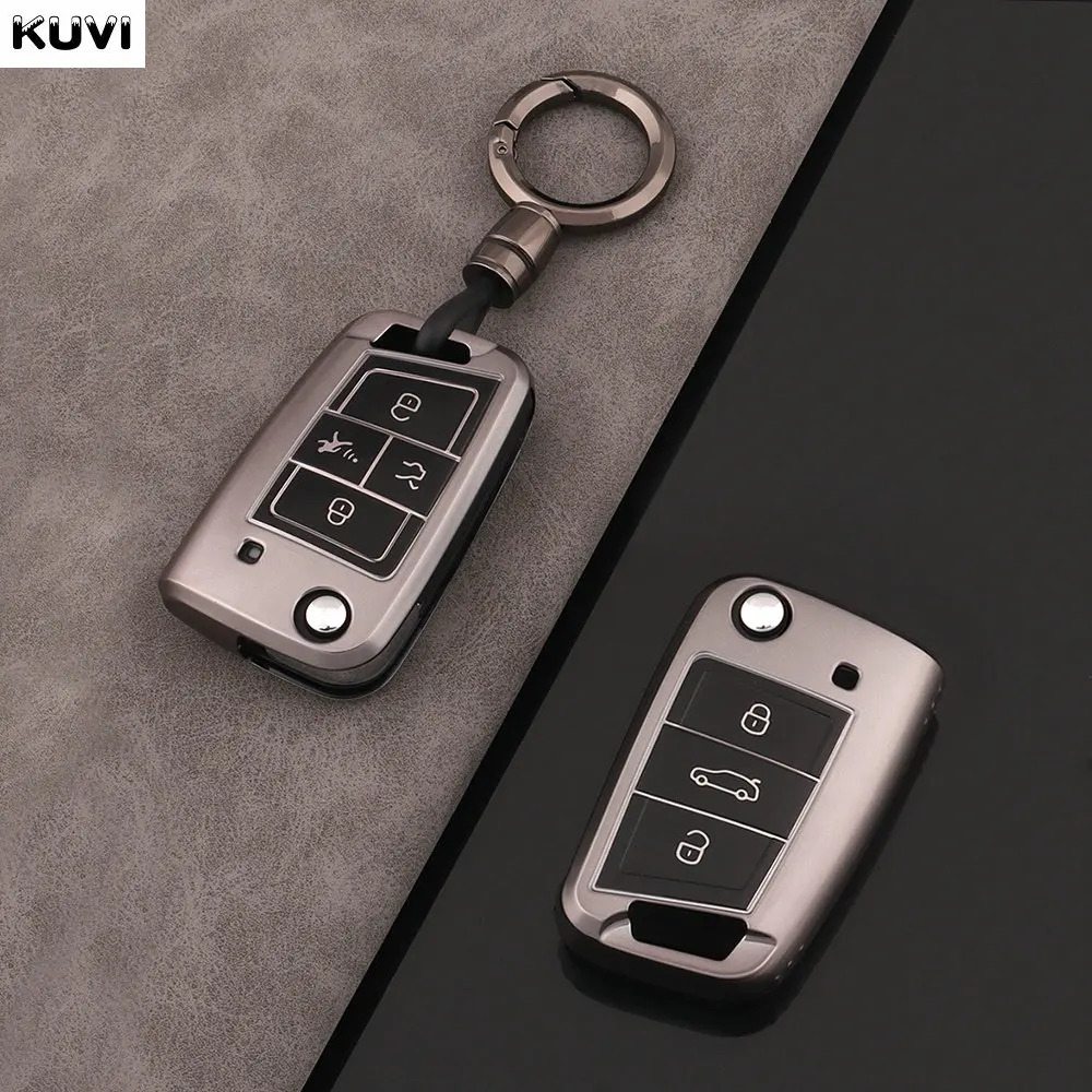 3 4 Buttons TPU Car Key Case Cover Fob For Volkswagen VW Golf 7 ALLTRACK MK7 Tiguan SEAT Ateca Leon FR 2 Ibiza Skoda Octavia key case cover