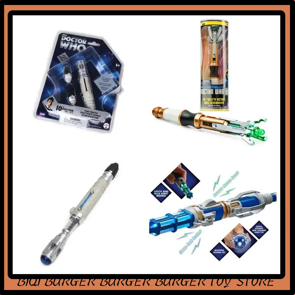 Ufficiale Doctor Who Figures Cacciavite Sonico 12Th 10Th 14Fh Movie Props Model Sonics Pen Suoni Luminosi Giocattolo Per Regali Di Festa Per Bambini