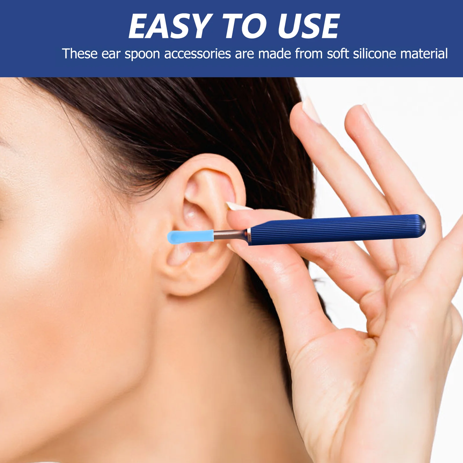 10 Pcs Ear Scoop Accessories Wax Cleaner Cover Silicone Spoon Earplugs Sleeves Silica Gel Replacement Reusable 4