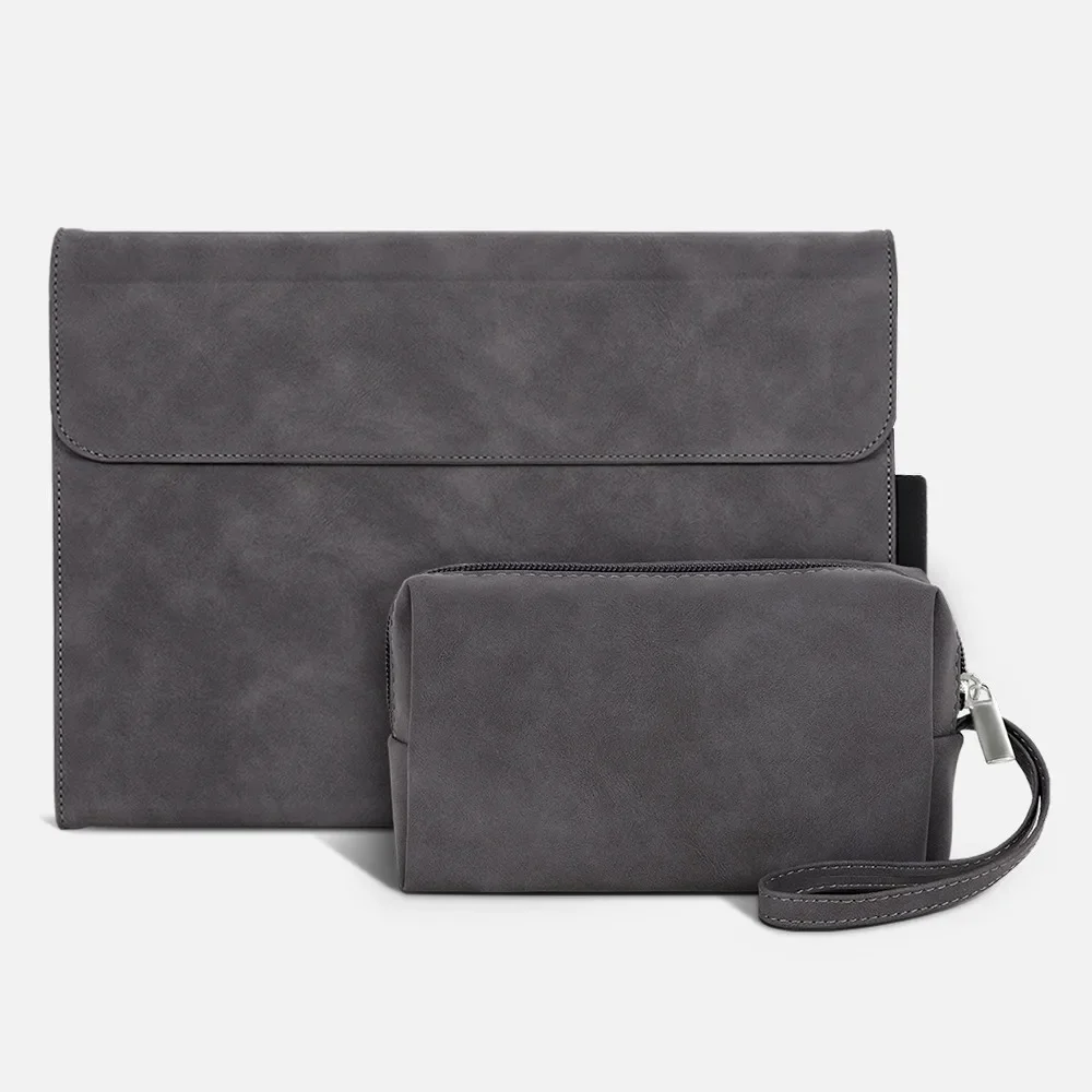 Premium Soft TPU & PU Leather Protective Sleeve Bag