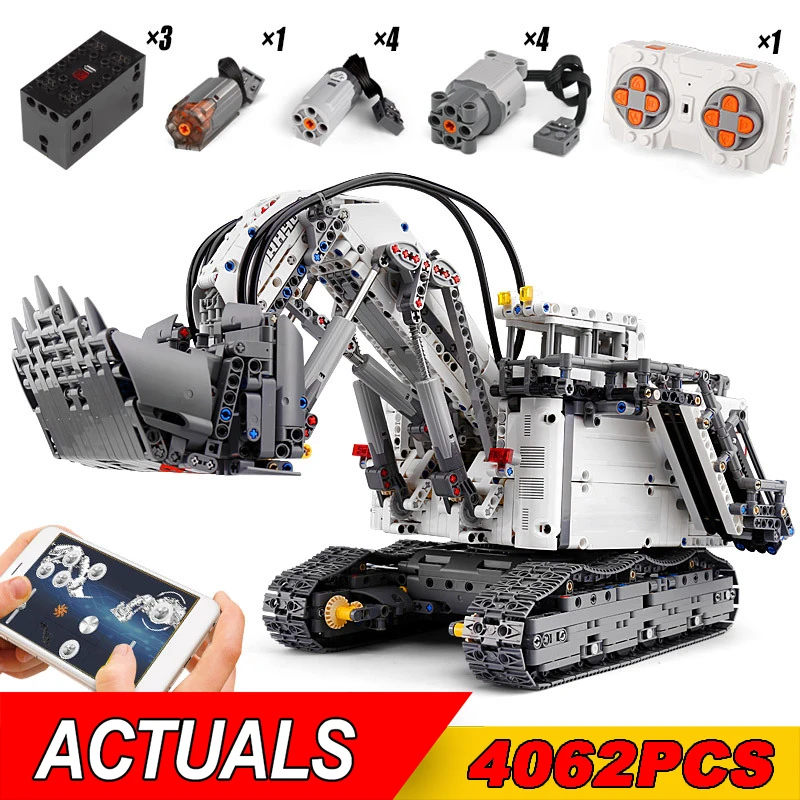 Mold King App Remote Control Truck R9800 Terex Rh400 Mining Escavatore High-Tech Model Building Blocks Mattoni Per Bambini Giocattoli Regalo