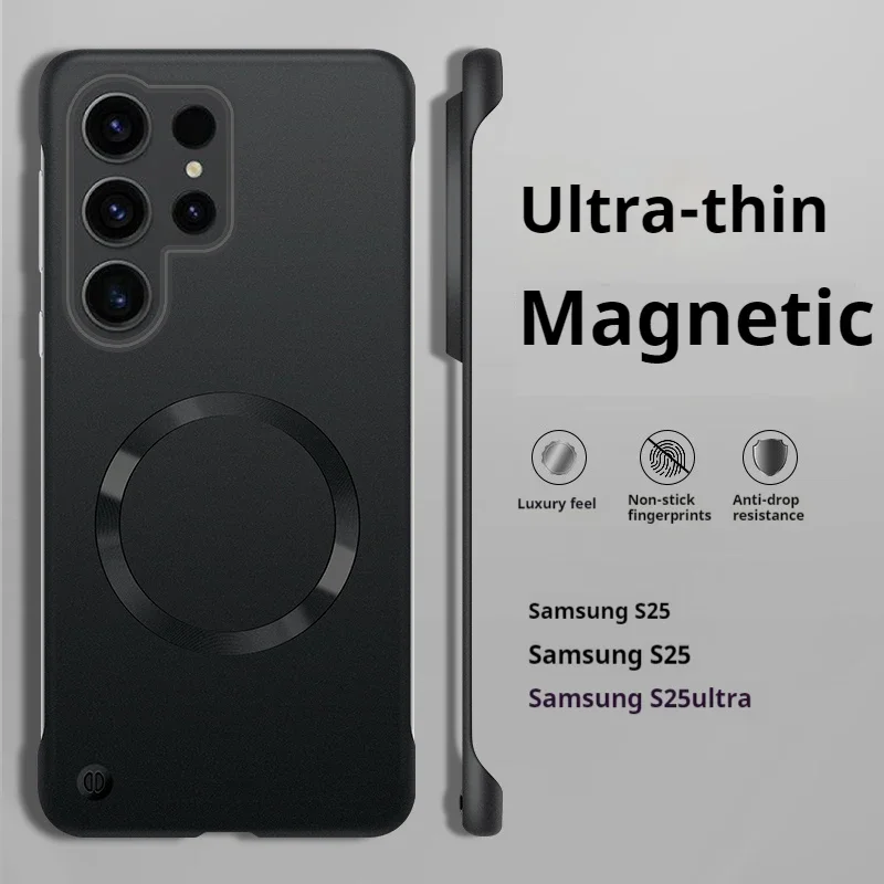 Sleek Metallic Paint Finish for Magnetic Smartphone Case - Borderless Cooling Design