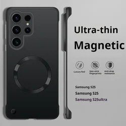 Sleek Metallic Paint Finish for Magnetic Smartphone Case - Borderless Cooling Design (Black)