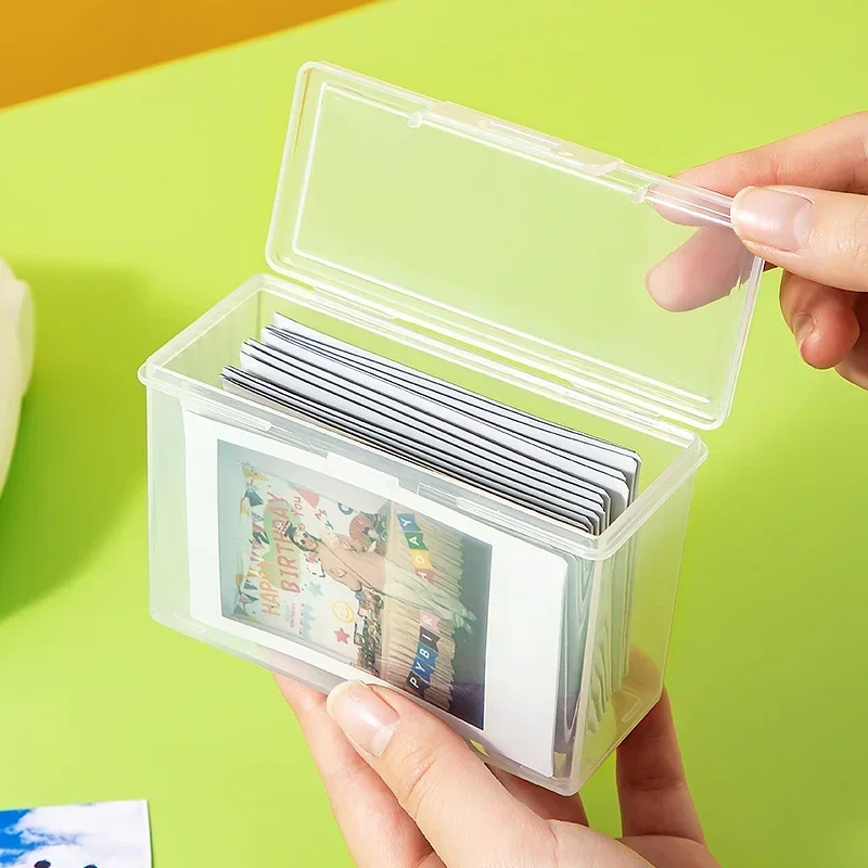 Card Holder 1PCS Transparent Idol Kpop Albumes Photo Storage Photocards Small Collection Organizer Box