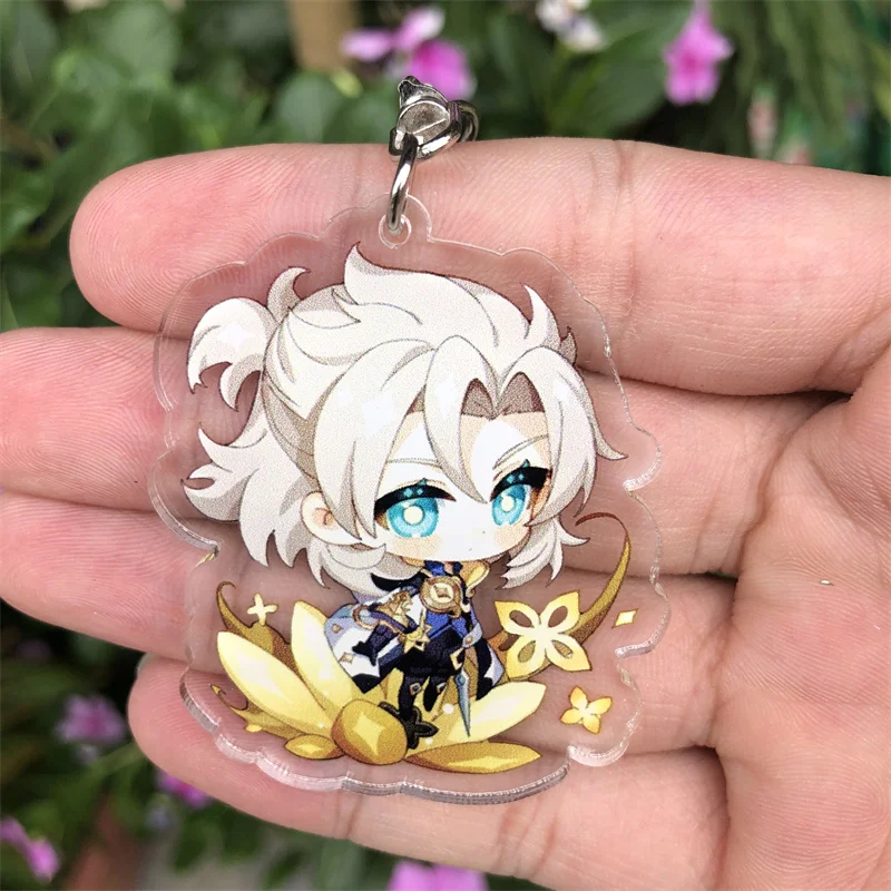 Anime Ornament Action Figures Toys Genshin Impact Kaedehara Kazuha Arataki Itto Albedo Xiao Keychain Figure Badge Anime Game Cosplay Accessories