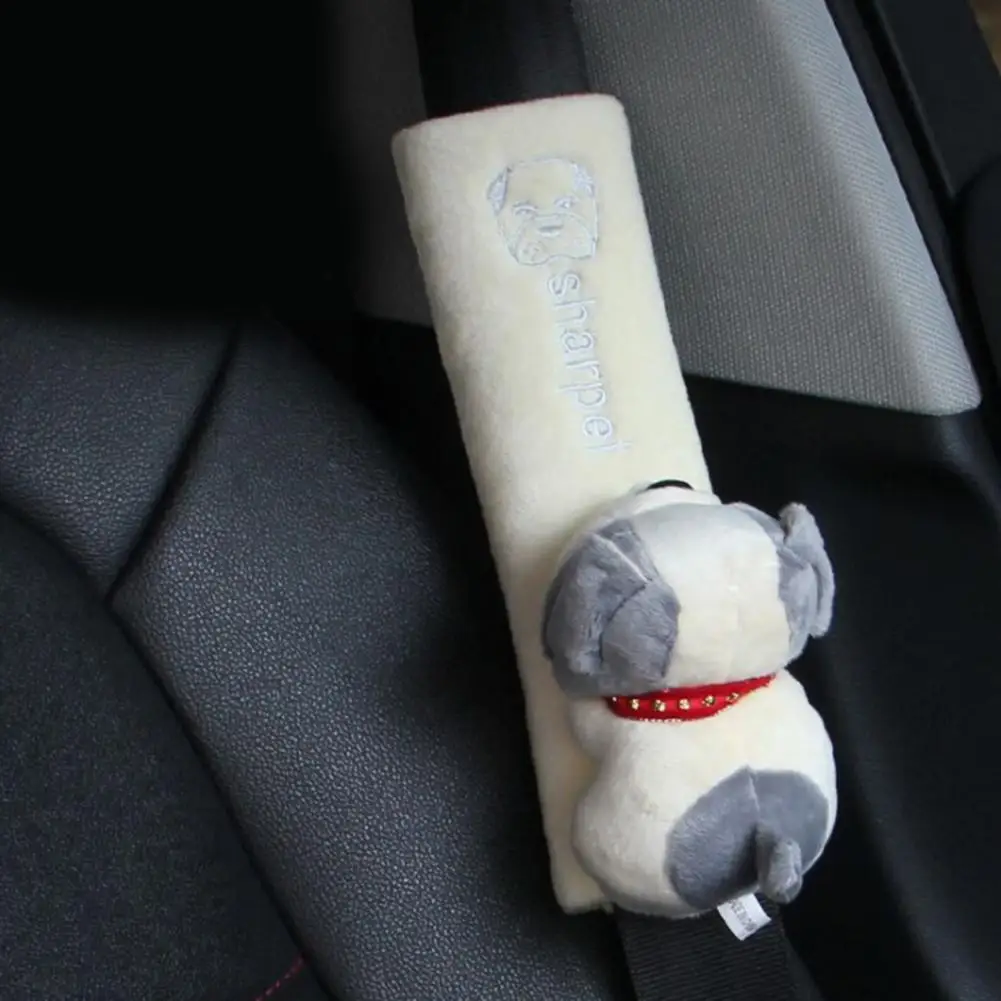 

Seat Belt Cover Detachable Animal Doll Adorable Cartoon Style Car Seat Belt Cover for SUV