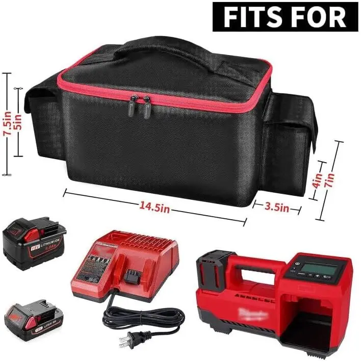 Air Compressor Bag Milwaukee M18 Inflator 2848-20/2771-20 Air Pump Box Milwaukee Tools Storage Holder storage bag,storage box,storage organizer,bag organizer