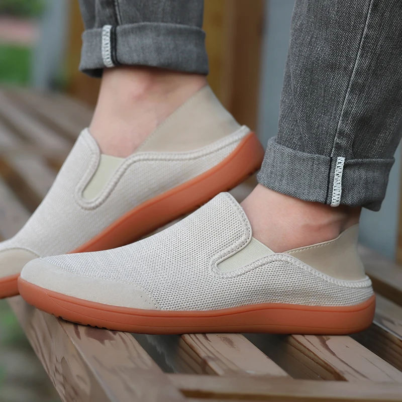 Men's Minimalist Lightweight Slip-On Barefoot Sneakers - Non-Slip Casual Walking Shoes
