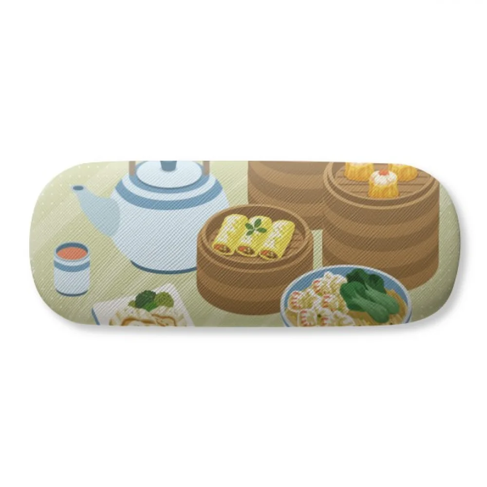 

Hong Kong Style China Dim Sum Glasses Case Eyeglasses Hard Shell Storage Spectacle Box