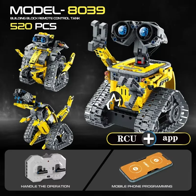642 3 In 1 Deformation City RC Robot Excavator Racing Car Building Blocks Remote Control Bulldozer Truck Bricks Toys For_voghion.com