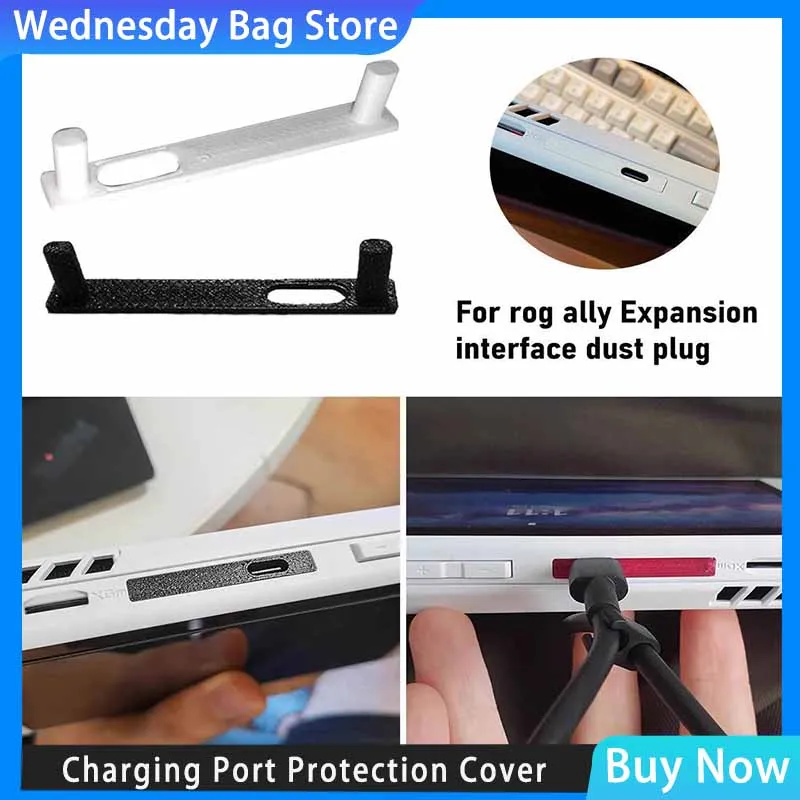 Per Asus Rog Ally Handheld Charging Port Protection Cover Colore Bianco Per Rog Ally Dust Plug E Rocker Locks