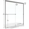 Classic Sliding Shower Door Fits 40 44 inch opening Clear Glass Silver Finish designed to repel water in the shower 1
