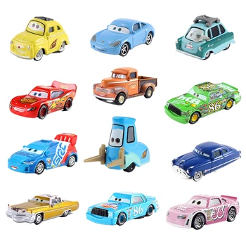 Disney Pixar Cars 2 3 Toy Lightning McQueen Chick Hicks Luigi Guido Sally Metal Model 1 mini racing Car dinoco racer Hudson Kids