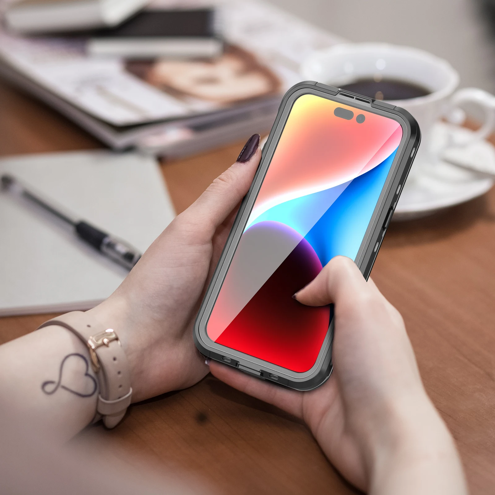 IP68 Waterproof Case On For iphone 15 Pro Max Case Shockproof Armor Diving Swim Wireless Charging Full Cover iphone15 Plus Capa