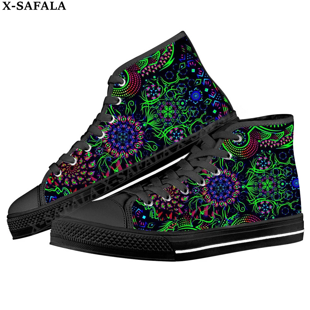 

Hippie Psychedelic Colorful Trippy Men Vulcanized Sneakers High Top Canvas Shoes Classic Design Men Flats Lace Up Footwear-9