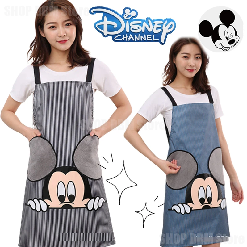 Disney Mickey Mouse Bavaglini Da Lavoro Per Grembiule Da Cucina Per Adulti Chef Work Bbq Restaurant Bar Cafe Beauty Barber Pet Shop Studio Uniform