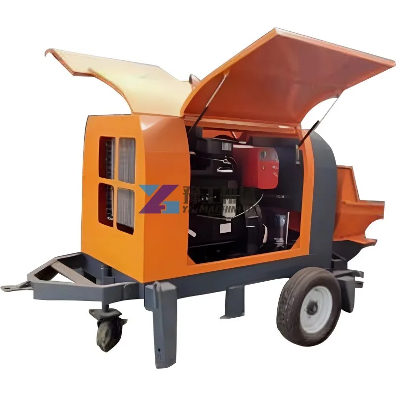 ขายร้อนขนาดเล็กปั๊มคอนกรีตรถแทรกเตอร์ติดตั้งซีเมนต์คอนกรีตเครื่องสูบน้ํา Self Loading ปั๊มคอนกรีต 1