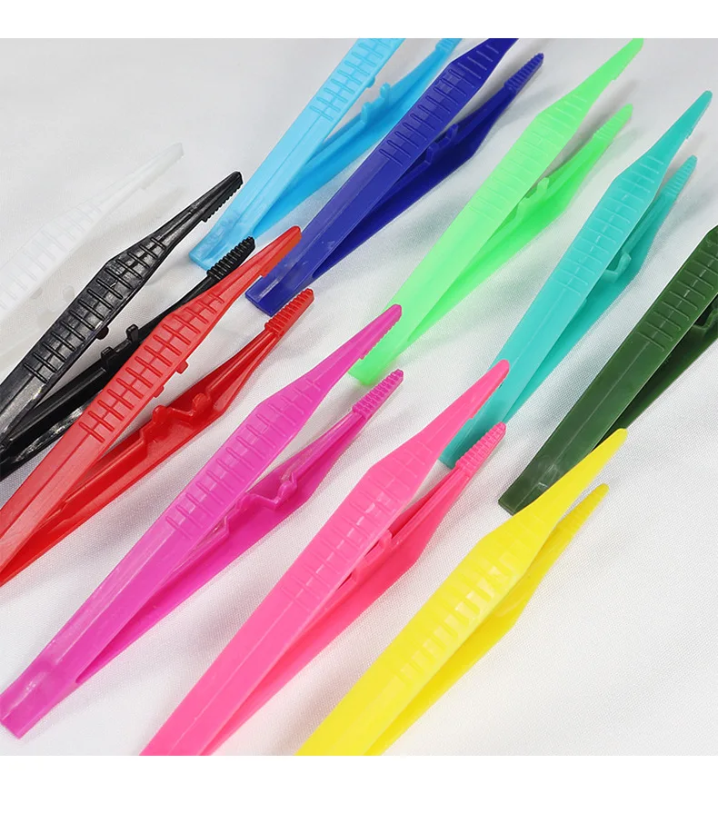 5Pcs Plastic Bead Tweezer Plastic Tweezers for Beads Kids Handmade DIY Game  Tool Drosphip - AliExpress