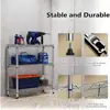3 Tier Wire Shelving Metal Shelves Organizer Adjustable Chrome Wire Rack Storage 2