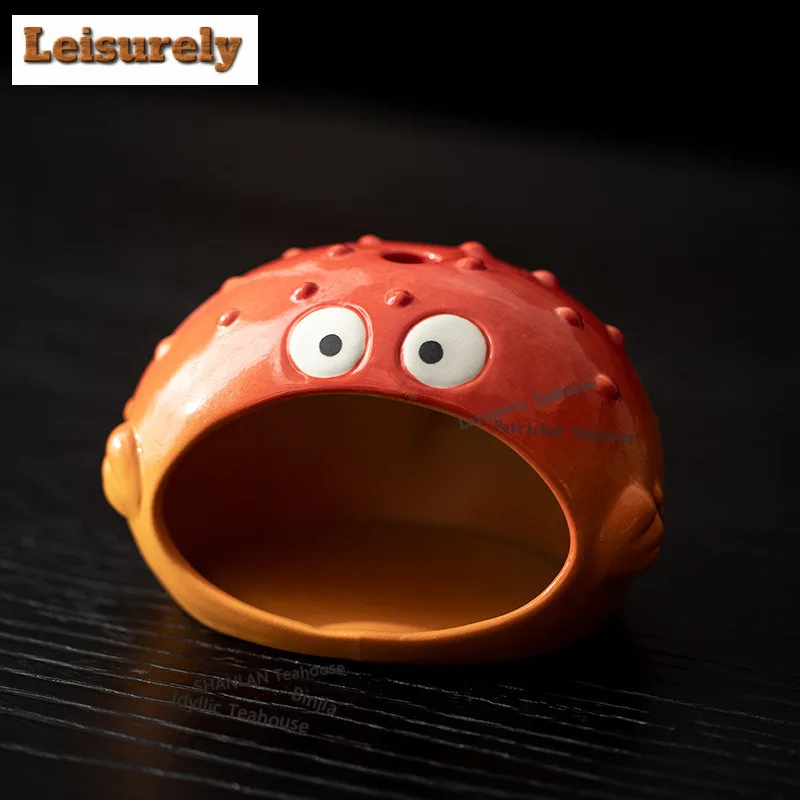 Creative Ceramic Small Porpoise Incense Holder Mist Smoking Steamers Incense Burners Consecrate Censer Tea Items Ornaments Gift