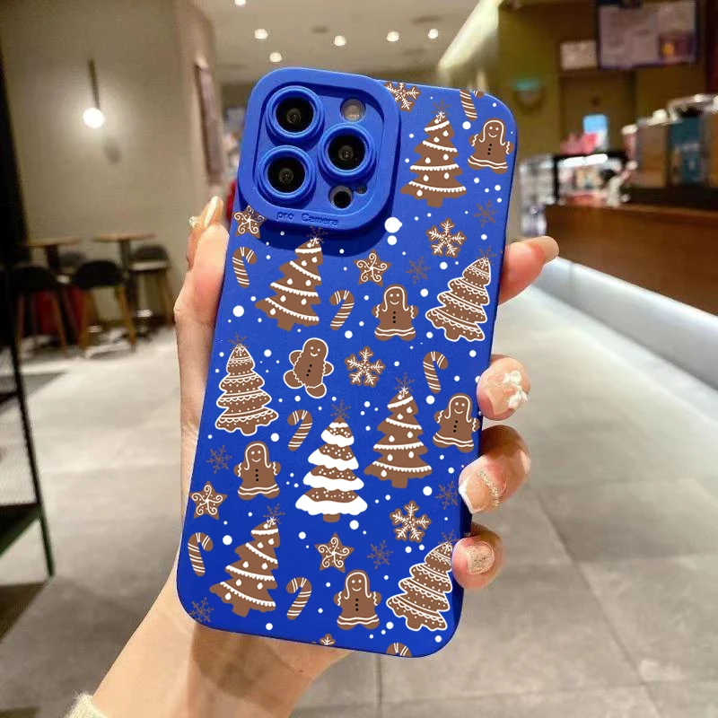 Festive Christmas Tree Graphic Shockproof Phone Case with Bumper Protection
