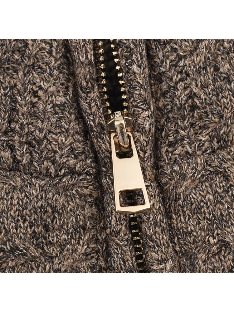  Fashion Solid Cotton Coat For Women Casual Turtleneck Full Sleeve Warm Jacket Autumn Winter Elegant Eemale Commuter Streetwear