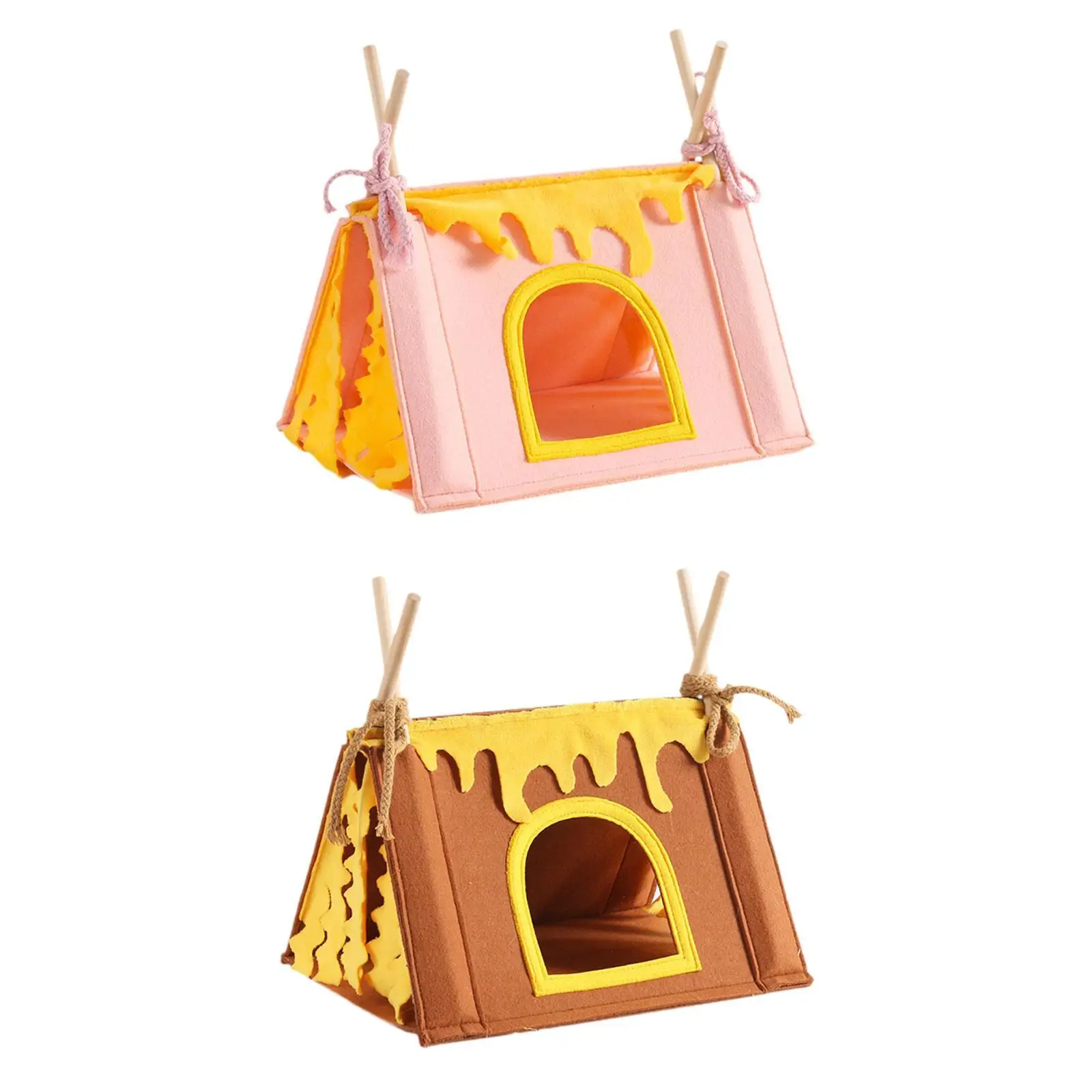 Hamster Hideout Tent Bed Habitats Warm Breathable Portable Hamster Nest for Ferrets Sugar Gliders Rats Hedgehogs Chinchilla
