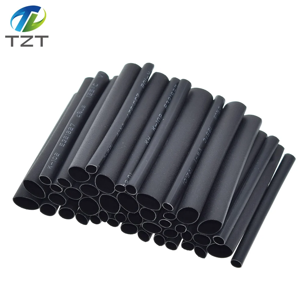 Assorted Heat Shrink Tube 127pcs/set Black Wire Wrap Electrical Insulation Cable Sleeving 2-13mm