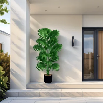 43.30 inches tall artificial palm tree - large fake tropical plant suitable for indoor outdoor decoration without pot 1