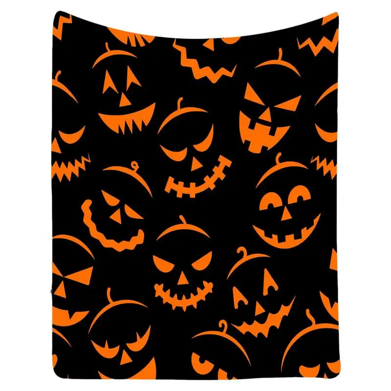 

Halloween Throw Blankets Spooky Flannel Pumpkins With Candy Corn Witch Spider Super Soft Blanket For Fall And Horror Fans