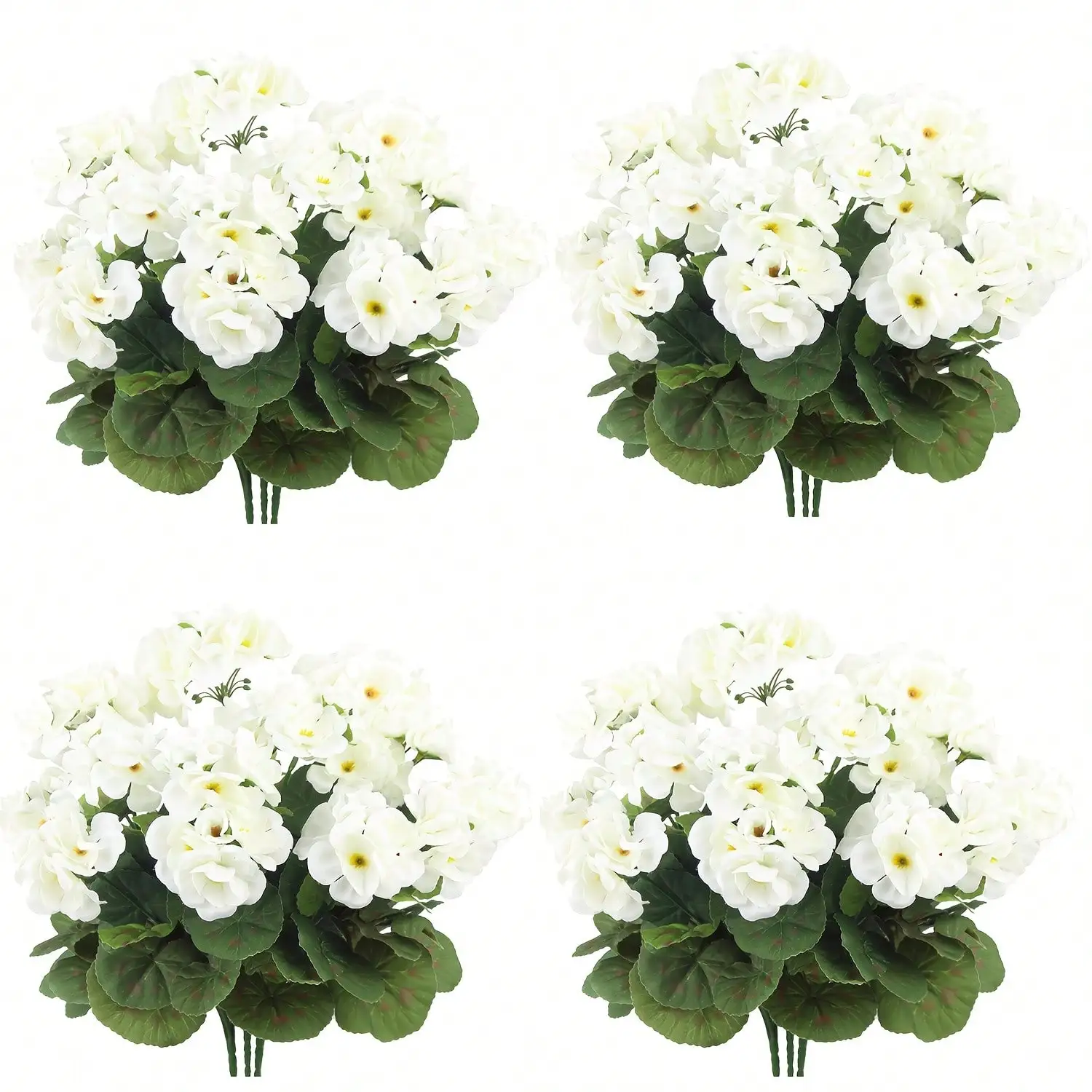 1/2/4 Stück künstliche realistische Blumen mit grünem Laub für drinnen und draußen, Garten, Veranda, Terrasse, Fensterbox, Dekor, hängender Pflanzgefäß – Detail 9