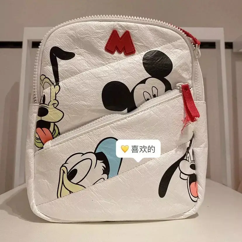 

Disney Mickey Mouse Cartoon Backpack Children's Kawaii Shoulders Bag Anime Printing School Waterproof Leisure School Backpack