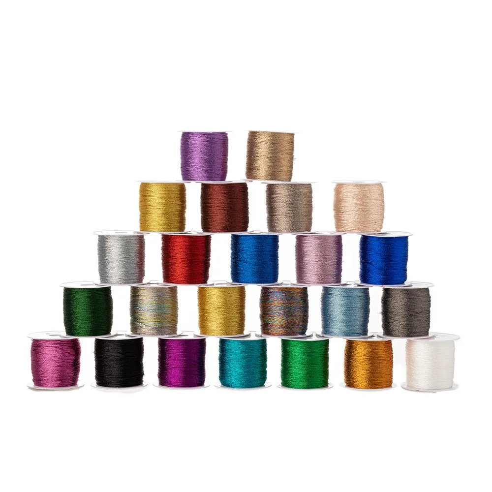 Premium Nylon Gold-Silver Thread for Jewelry Crafting - 50m, 0.4mm