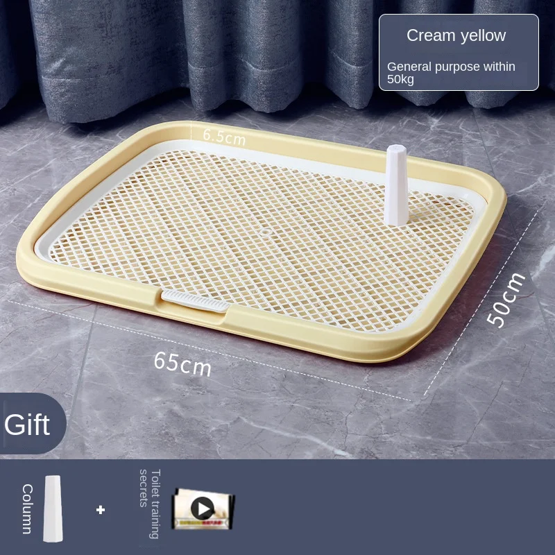 Large Detachable Pet Dog Toilet With Column Dog Pee Fence Training Toilet Anti-Splash Pets Wc Cleaning Potty Puppy Tray