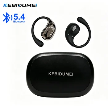 Cuffie con gancio per l'orecchio Bluetooth 5.4 Auricolari wireless TWS Cuffie stereo HiFi impermeabili Display a LED Auricolari touch in standby lungo