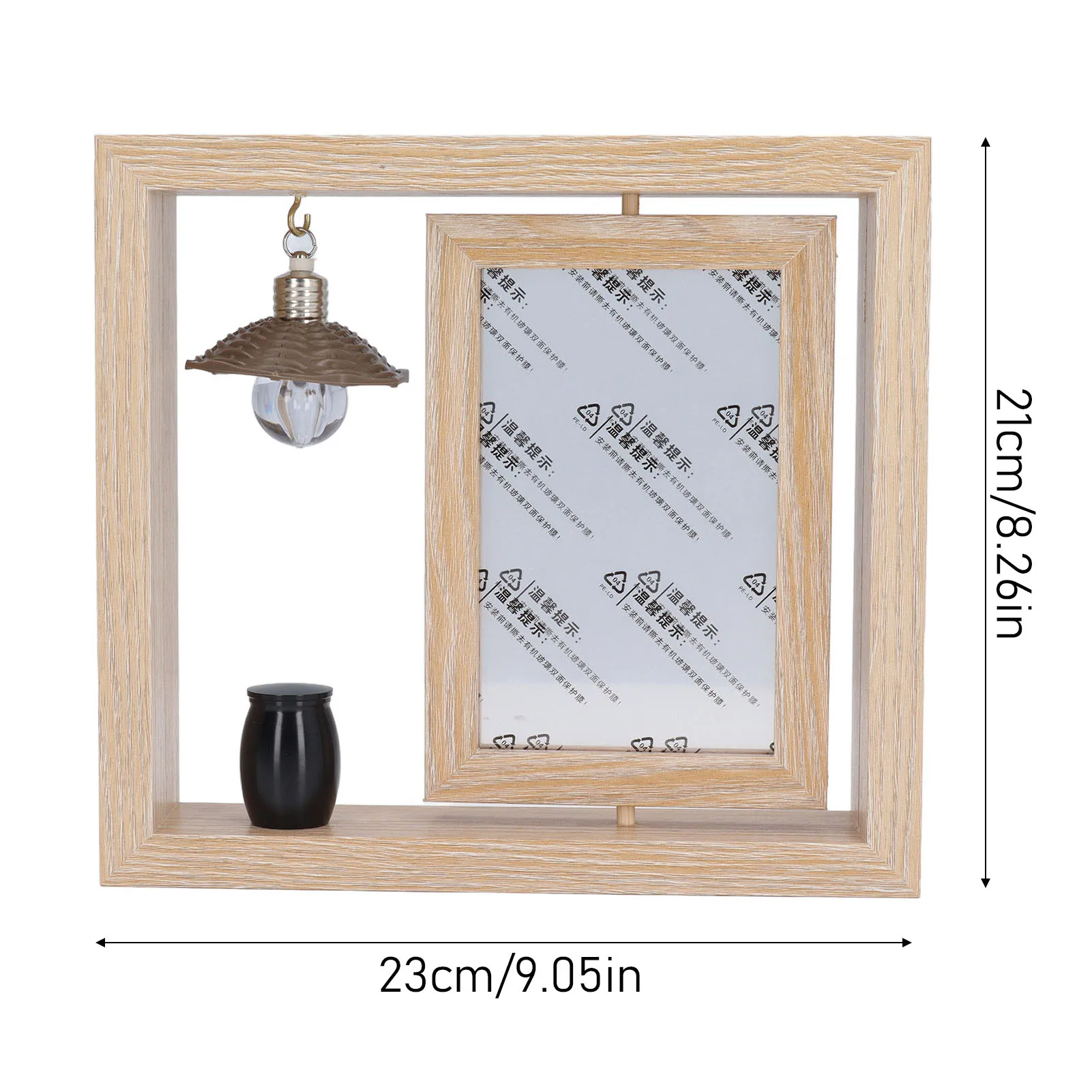 Pet Memorial Picture Frame with Ashes Jar Innovative Rotating Mechanism Double Display Loss of Dog Sympathy Gift