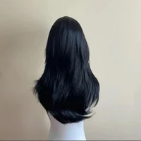 Perruque noire femme bandeau corps ondulé Rose filet à cheveux modèles en frange française haute qualité Simulation cheveux synthétique perruque 4