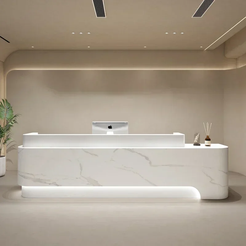 Checkout Front Desk Reception Counter Office Podium Desk reception desk storage acrylic podium Beauty Salon Spa Luxury Comptoir De Caisse Boutique Shop Furniture