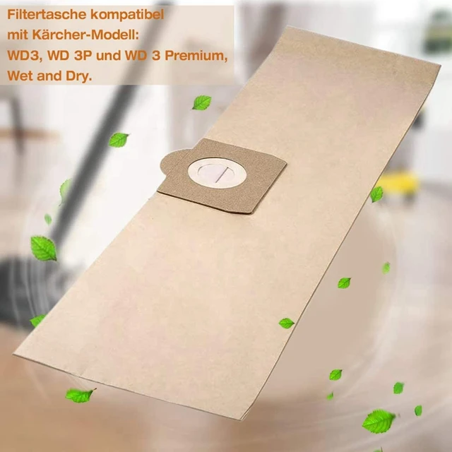 Bolsa de papel con filtro para aspiradora Karcher WD3 WD3P, recambio de  aspiradora húmeda y seca, 6.959-130,0, 2201/2204/2504, 10 paquetes -  AliExpress
