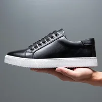 British Style Polishing Casual Soft Sole Small White Shoes for Men Extra Large Men's Shoes 2024 Spring New Trendy Board Shoes 2